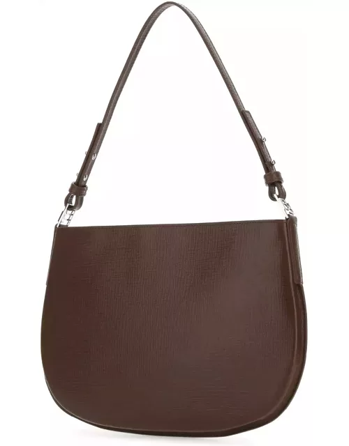 BY FAR Brown Leather Issa Shoulder Bag