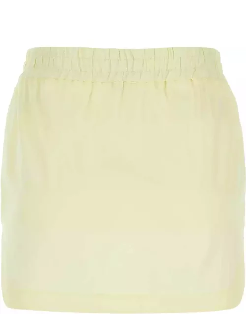 The Attico Cream Cotton Rooney Mini Skirt