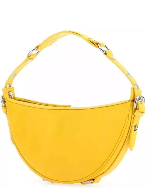 BY FAR Yellow Leather Gib Shoulder Bag