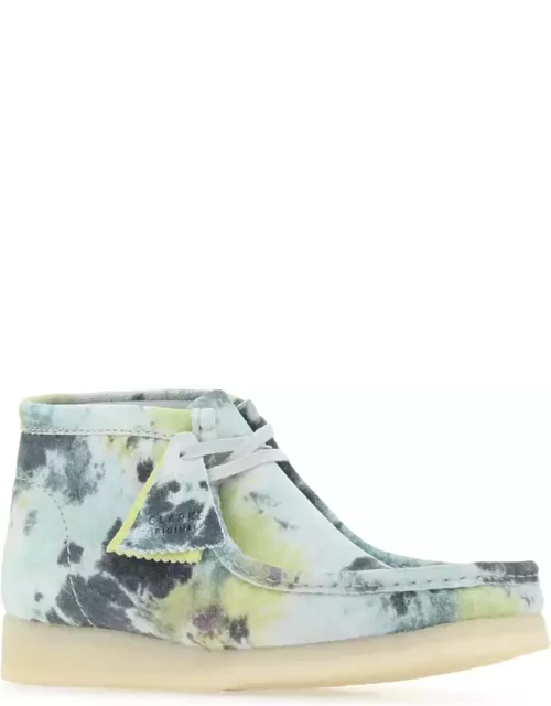 Clarks Printed Suede Wallabee Ankle Boot