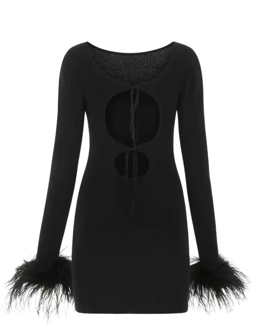 Magda Butrym Black Stretch Cotton Blend Mini Dres