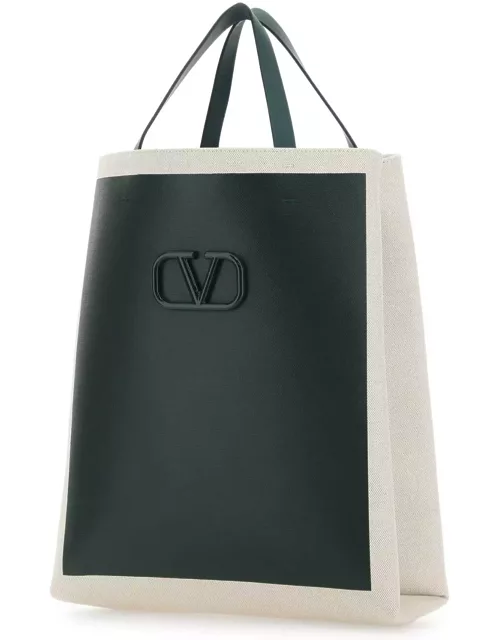 Valentino Garavani Two-tone Canvas Vlogo Signature Shopping Bag