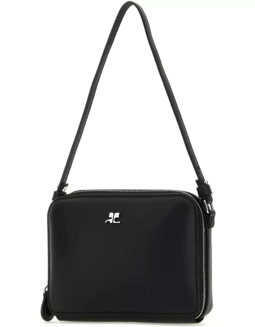 Courrèges Black Leather Cloud Reflex Shoulder Bag