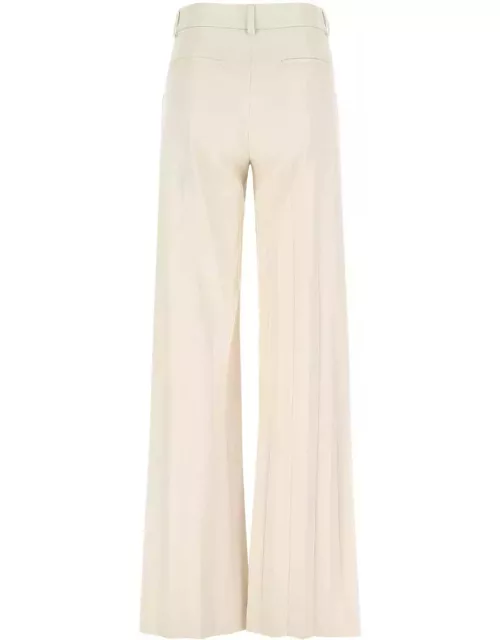 MSGM Ivory Synthetic Leather Pant
