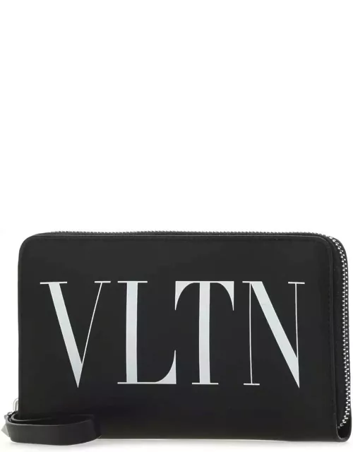 Valentino Garavani Black Leather Vltn Wallet