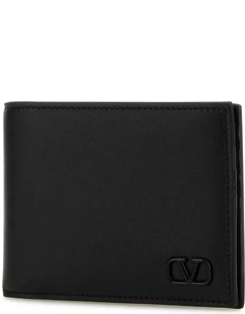 Valentino Garavani Black Leather Vlogo Wallet