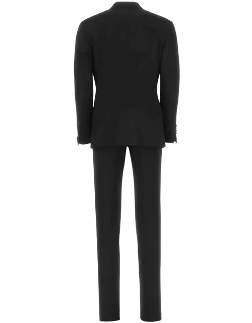 Tom Ford Black Stretch Wool Suit