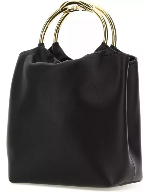 Valentino Garavani Black Leather Bucket Bag
