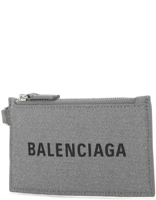 Balenciaga Grey Fabric Card Holder