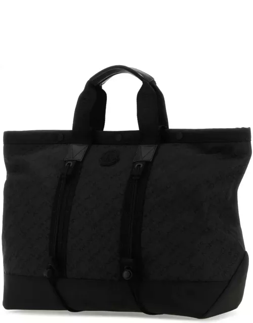 Moncler Black Canvas Tech Shopping Bag
