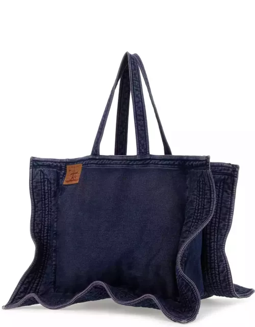 Y/Project Purple Denim Shopping Bag