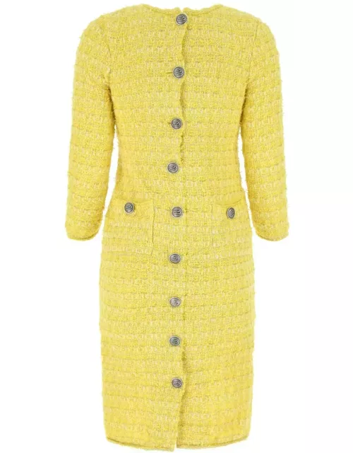 Balenciaga Yellow Fabric Back-to-front Midi Dres