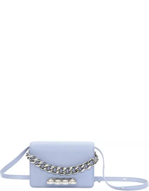 Alexander McQueen Lilac The Four Ring Mini Bag With Silver Chain