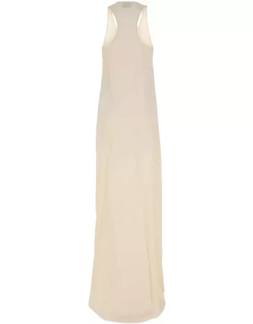 Balenciaga Ivory Satin Long Dres