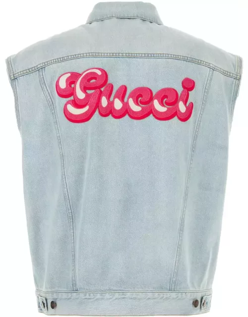 Gucci Denim Sleeveless Jacket