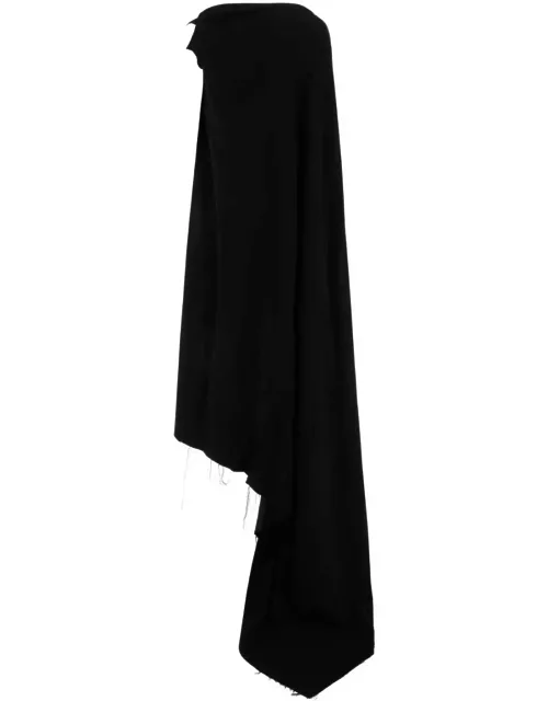 Balenciaga Black Stretch Viscose Blend Long-cut Dres