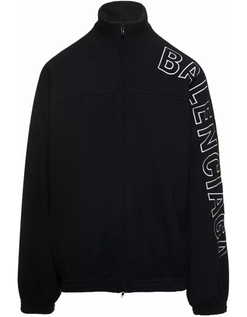 Balenciaga Fleece Jacket With Logo