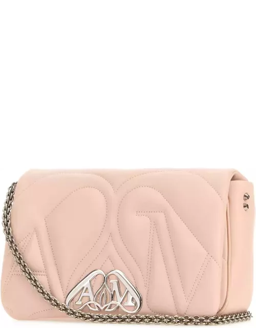 Alexander McQueen Pink Leather Small Seal Shoulder Bag