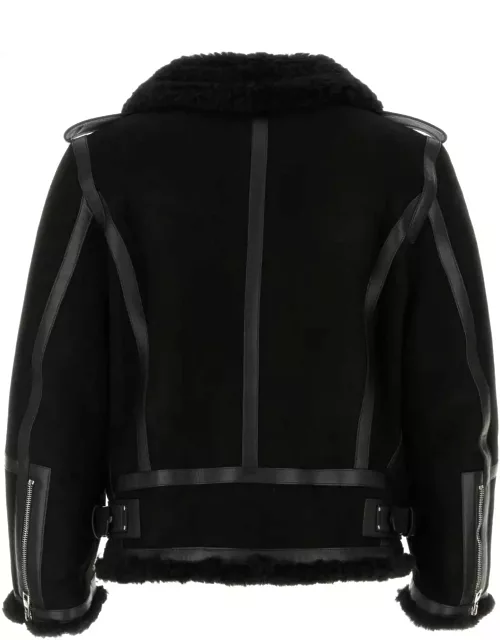 Alexander McQueen Black Shearling And Nappa Leather Jacket