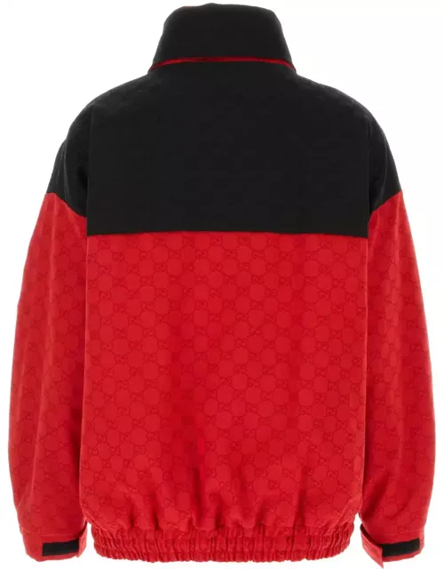 Gucci Red Gg Fabric Jacket