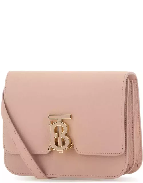 Burberry Pink Leather Small Tb Crossbody Bag