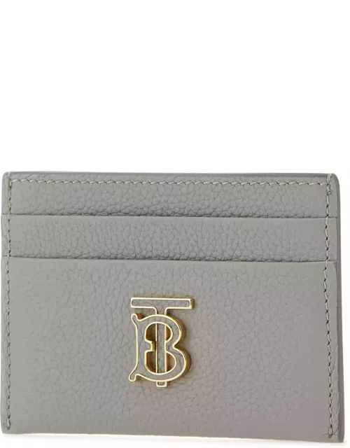 Burberry Grey Leather Tb Card Holder