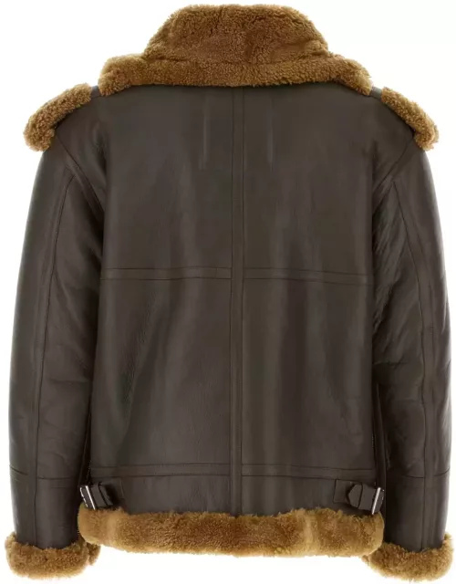 Burberry Dark Brown Leather Jacket