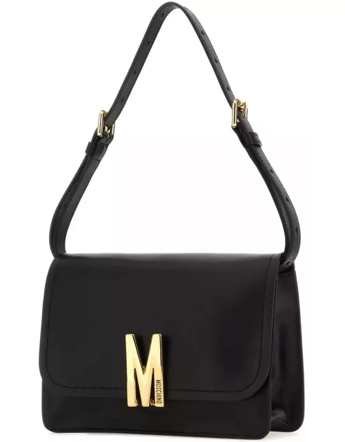Moschino Black Leather M Bag Shoulder Bag