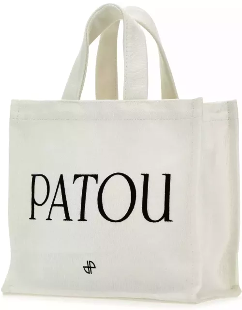 Patou White Cotton Shopping Bag
