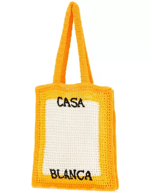 Casablanca Multicolor Crochet Shopping Bag