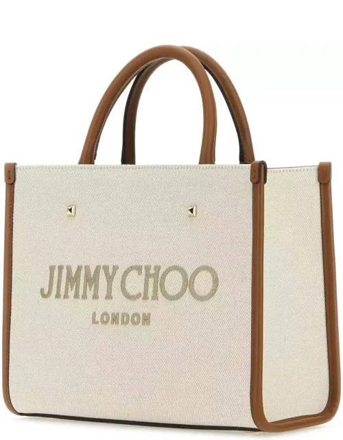 Jimmy Choo Sand Canvas Avenue Shopping Bag