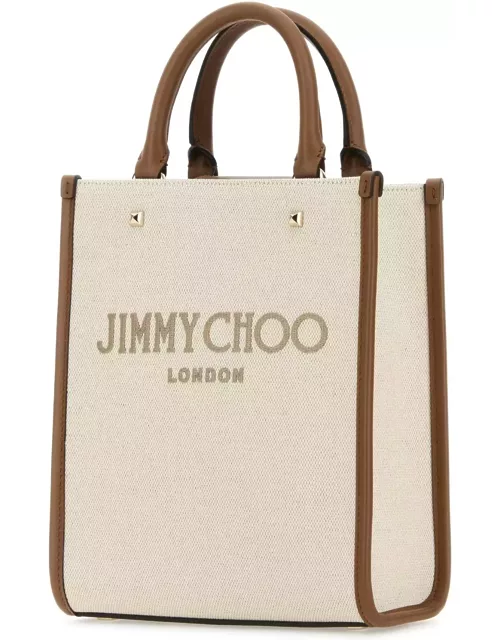 Jimmy Choo Sand Canvas Avenue Shopping Bag