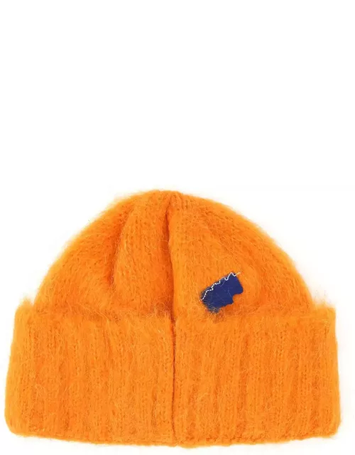 Ader Error Orange Alpaca Blend Rivington Beanie Hat