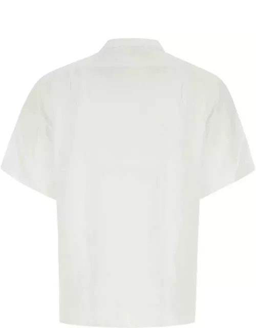 Hartford White Linen Palm Shirt