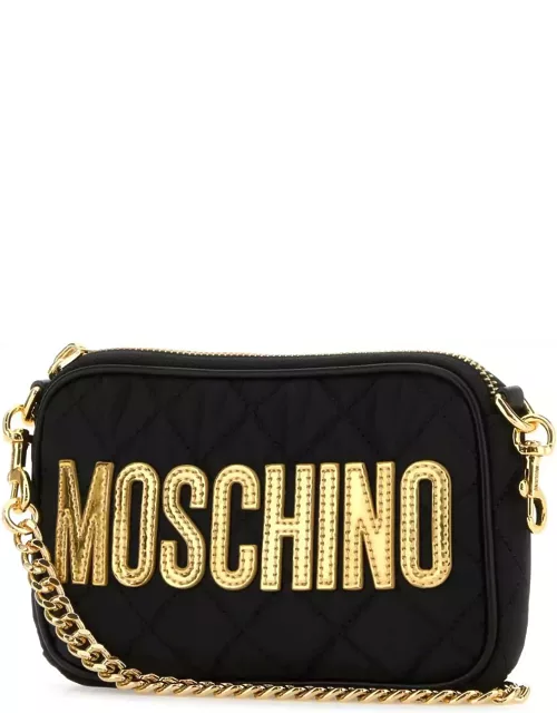 Moschino Black Fabric Crossbody Bag