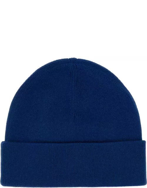Fred Perry Electric Blue Wool Blend Beanie Hat