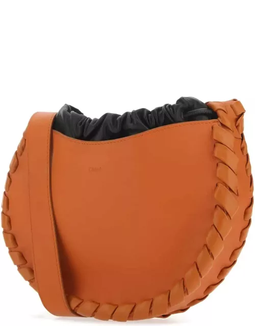 Chloé Dark Orange Leather Small Mate Crossbody Bag