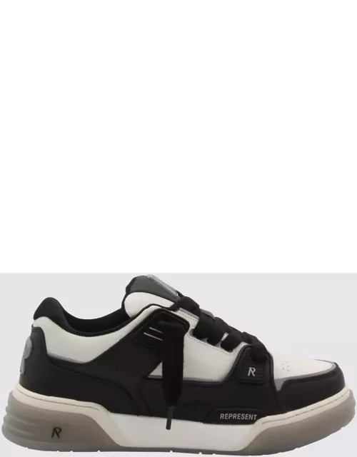 REPRESENT White And Black Leather Sneaker