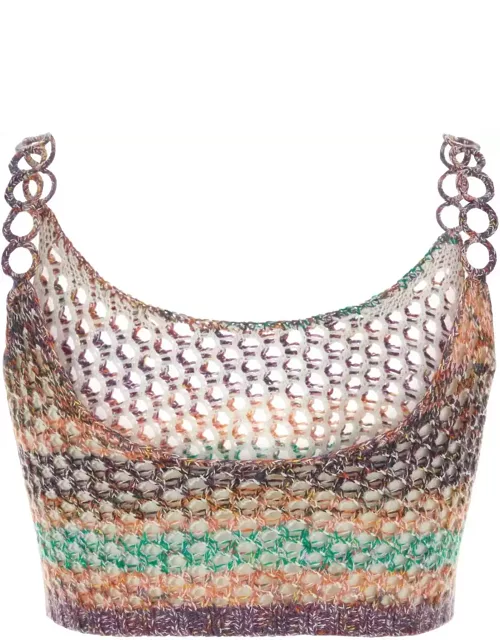 Chloé Multicolor Crochet Top