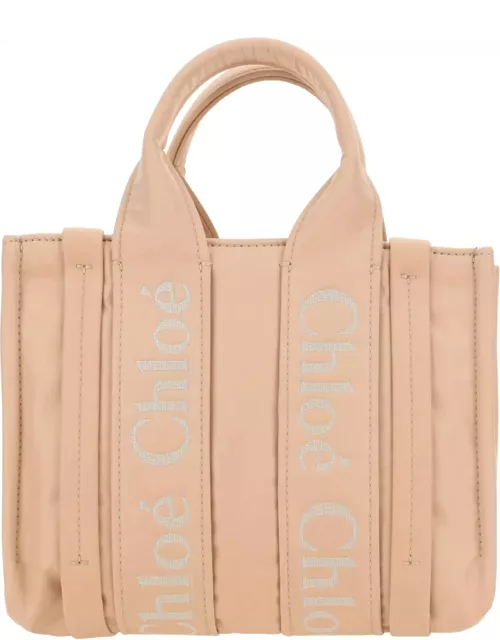 Chloé Woody Logo Embroidered Tote Bag