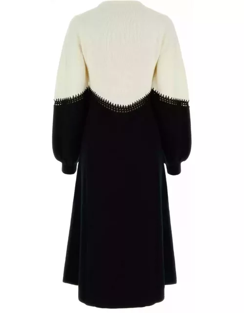 Chloé Two-tone Wool Blend Sweater Dres