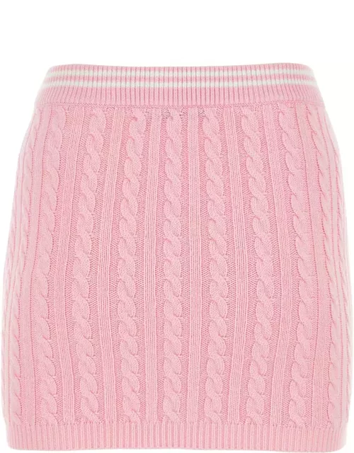 Alessandra Rich Pink Cotton Mini Skirt