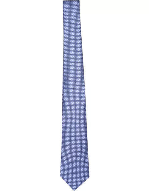 Kiton Blue Polka Dot Micro-pattern Tie
