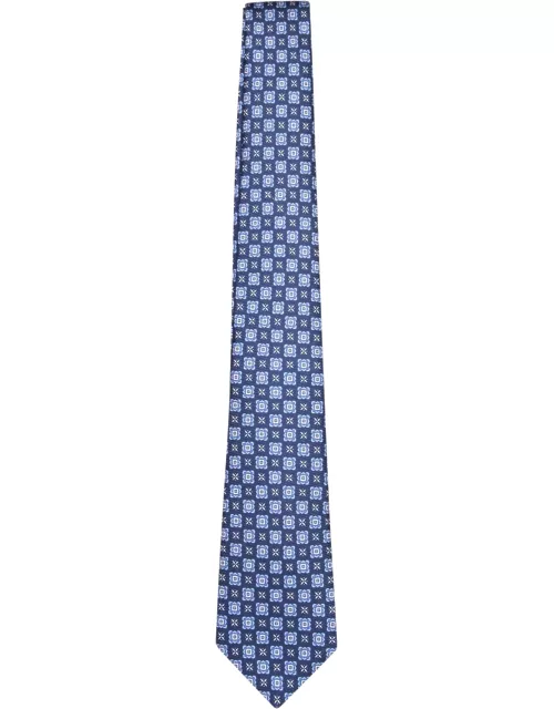 Kiton Blue Patterned Tie