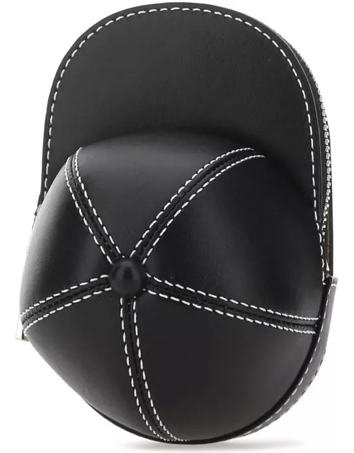 J.W. Anderson Black Leather Mini Cap Crossbody Bag