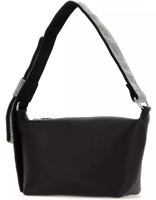 Kara Black Nappa Leather Shoulder Bag