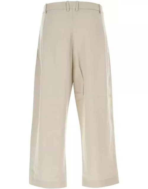 Hed Mayner Sand Wool Wide-leg Pant