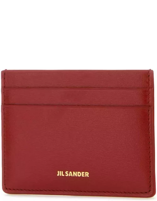 Jil Sander Tiziano Red Leather Card Holder