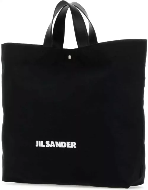 Jil Sander Black Canvas Shopping Bag