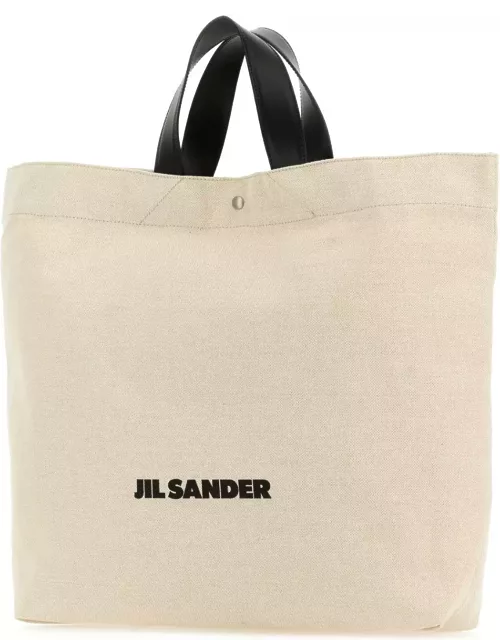 Jil Sander Sand Canvas Flat Shopping Bag